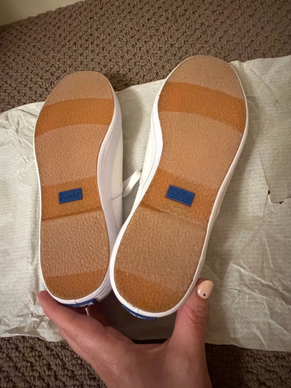 Keds White Canvas Low-Top Sneakers 6.5 wide - Picture 6 of 6